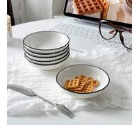 Shein , Juego de 8/6/4 platos redondos pequeños de cerámica, platos elegantes de alta gama para el té de la tarde, salsas para