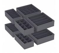 Shein Juego de 8 Organizadores para Cajones de Ropa Interior, Divisores de Cajones, Plegables, para Sujetadores, Calcetines, Corbatas, Cajas de Tela para Ar