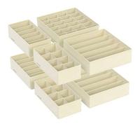 Shein Juego de 8 Organizadores para Cajones de Ropa Interior, Divisores de Cajones, Plegables, para Sujetadores, Calcetines, Corbatas, Cajas de Tela para Ar