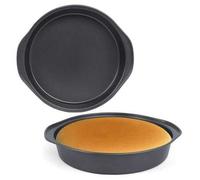 Shein Juego de bandejas para hornear antiadherentes de metal, bandeja para hornear tartas, bandeja para horno, bandeja para pizza, resistente al calor, esen