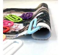 Shein Juego de clips para lienzo de pintura de diamantes, incluye herramientas de plástico y clip de almacenamiento - Soporte de bordado de taladro completo