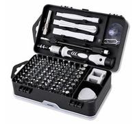 Shein Juego de destornilladores de precisión 115 en 1, kit de herramientas de reparación electrónica con puntas magnéticas, eje de extensión flexible, mango