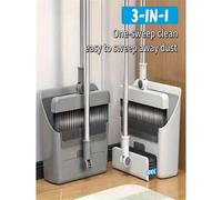 Shein Juego de Escoba y Recogedor Plegable 3 en 1, 2 Piezas Escoba y Recogedor, Herramienta de Limpieza Multifuncional, Adecuada para Sala de Estar, Dormito