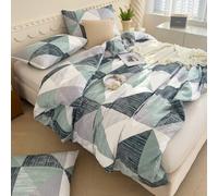 Shein Juego de funda de edredón de microfibra suave, patrón geométrico clásico - Mejor juego de 2/3 piezas de funda de edredón/ropa de cama - Incluye 1 fund