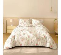Shein Juego de funda nórdica con estampado floral suave - Mejor juego de ropa de cama de 2/3 piezas - Incluye 1 funda nórdica y 1/2 fundas de almohada - Ase
