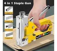 Shein Juego de grapadora manual - Grapadora 4 en 1 para madera, tela, muebles, fieltro para techos - Incluye pistola de grapas, 1600 grapas y 800 grapas dis
