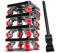 Shein Juego de herramientas para mover muebles de uso pesado, elevador con rodillos para mover, palanca con ruedas para mover muebles, herramienta para leva