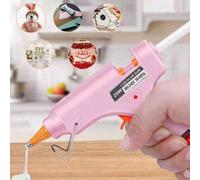 Shein Juego de pistola de pegamento caliente mini, adecuado para manualidades escolares, arte DIY, reparación del hogar, pistola de pegamento caliente mini