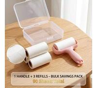 Shein Juego de rodillo mini para limpiar pelo de viaje, una herramienta compacta y portátil para limpiar pelo de mascotas adecuada para limpiar ropa, alfomb
