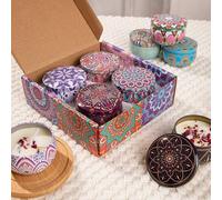 Shein Juego de velas aromáticas de aromaterapia con múltiples aromas, velas de fragancia de estilo de Oriente Medio, velas de aromaterapia de lujo, velas de