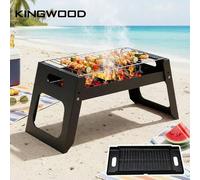 Shein KINGWOOD Parrilla de Carbón Portátil y Plegable, Parrilla de Barbacoa Compacta para Exteriores, Adecuada para Camping, Picnic, Reuniones en el Patio,