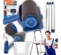 Shein Kit completo de rodillo de pintura con bandeja y poste de extensión - Rodillos de pintura, juego de brochas para pared, techo y pintura de interiores