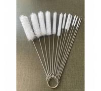 Shein Kit de 10 piezas de cepillos de limpieza multiusos pequeños, cepillo largo y delgado para pajitas, cepillo limpiador de botellas y tubos, cepillos lim