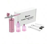 Shein Kit de aerógrafo portátil, incluye compresor, aerógrafo de alimentación por gravedad, compresor de aire inalámbrico recargable por USB y aerógrafo de