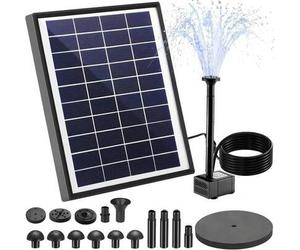 Shein Kit de bomba de agua para fuente totalmente solar, bomba de fuente alimentada por energía solar de 6.5W para baño de pájaros, estanque, jardín, piscin