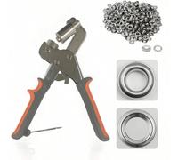 Shein Kit de herramientas de alicates de ojetes de 10 mm, alicates manuales portátiles para hacer ojetes de metal adecuados para cuero, lona, ropa, toldos D