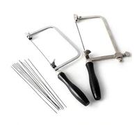 Shein Kit de marco de joyería ajustable 3 en 1 con 12 hojas de sierra importadas y mangos de madera cómodos, adecuado para cortes de precisión y manualidade