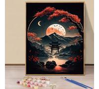 Shein Kit de pintura al óleo digital para adultos de 16x20 pulgadas - Lienzo, set de pintura acrílica con pinceles, regalo perfecto para decoración del hoga