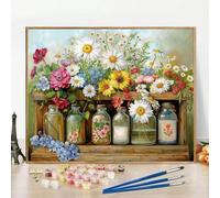 Shein Kit de pintura al óleo digital para adultos de 16x20 pulgadas - Lienzo sin marco, juego de pintura acrílica fácil con pinceles y pinturas, perfecto pa