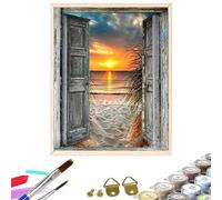 Shein Kit de pintura digital al óleo de 16x20 pulgadas para adultos y principiantes - Juego de pintura acrílica DIY, sin marco, arte de decoración del hogar