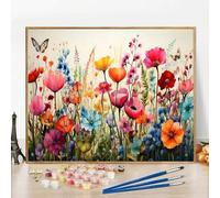 Shein Kit de pintura digital al óleo de 16x20 pulgadas para adultos y principiantes - Juego de pintura acrílica DIY, sin marco, decoración del hogar, regalo