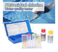 Shein Kit de prueba de pH y cloro, herramienta de prueba de calidad del agua para piscina, hidroponía, acuario