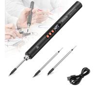 Shein Kit de soldadura USB HX7 con puerto USB ILIBILIB 5V2A, pantalla LCD digital de 8W, temperatura ajustable de 260-420°, batería incorporada que admite 3