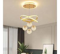 Shein Lámpara colgante de bolas redondas de acrílico de 4 cabezales, diseño minimalista moderno, adecuada para comedor, dormitorio, sala de estar, pasillo,