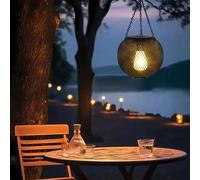 Shein Lámpara colgante solar, luz LED de decoración para jardín al aire libre, farol solar, iluminación de jardín al aire libre, lámpara decorativa, lámpara