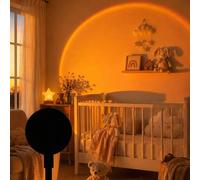 Shein Lámpara de Proyección de Atardecer Luz LED Giratoria 360° Luz de Atmósfera Decoración de Dormitorio Luz de Decoración Estética de Habitación Luz Ambie