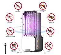 Shein Lámpara eléctrica mata mosquitos con enchufe USB, ajustable en 3 niveles, con función de luz nocturna, exterminador de mosquitos por choque eléctrico.
