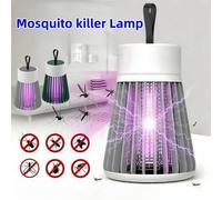 Shein Lámpara mata mosquitos colgante de uso dual recargable/enchufe directo - Rejilla eléctrica protectora 360° repelente de mosquitos UV | Luz mata insect