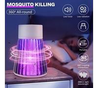 Shein Lámpara matamosquitos UV de 360°, repelente de mosquitos portátil para interiores, trampa para moscas, silencioso y eliminador de mosquitos, adecuado