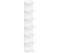 Shein Librería de 7 Niveles, Estanteria Libros, 24 x 30 x 186 cm, para Salón, Dormitorio, Estudio, Blanco