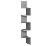 Shein Librería esquinera, estantería esquinera de Pared, estantería de Pared con 5 estantes, para Dormitorio, salón, baño, Estudio, Porta Plantas, Gris Pard