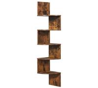 Shein Librería esquinera, estantería esquinera de Pared, estantería de Pared con 5 estantes, para Dormitorio, salón, baño, Estudio, Soporte para Plantas,Mar