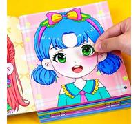 Shein Libro de Pegatinas de Vestir de Princesas para Niñas, Pegatinas de Actividad DIY Divertidas, Lindas & Coloridas, Manualidad Mágica Educativa para Niño