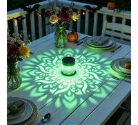 Shein Linterna Mandala - Luz Cálida/Luz Colorida/Luz Blanca, Nuevo Estilo Halloween, Luz de Pared de Proyección Solar para Exteriores, Luz Solar LED con Tem