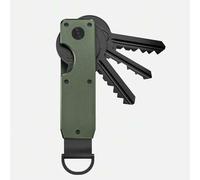 Shein Llavero minimalista - Organizador de llaves de metal compacto con destornillador, textura de fibra de carbono, clip de llave unisex azul, superficie r
