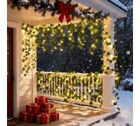 Shein Luces de cadena de enredadera de hiedra solar de 33/16.5/7.5 pies, 100/50/20 LED, luces de enredadera colgantes para exteriores, guirnalda de hojas de