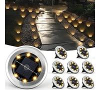 Shein Luces de camino de suelo alimentadas por energía solar IP65 a prueba de agua, luces de camino de césped solar para exteriores, iluminación decorativa