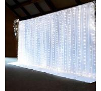 Shein Luces de Cortina Hada USB 3/6m con Control Remoto, 8 Modos, Decoración de Pared LED Interior, Adecuado para Navidad, Halloween, Día de San Valentín, D