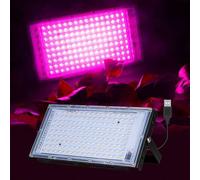 Shein Luz de cultivo LED de espectro completo para interior, USB 5V, rojo y azul, para invernadero, sistema hidropónico, caja de crecimiento, semillas, lámp
