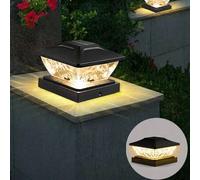 Shein Luz de Pilar Solar para Exteriores, Luz de Pilar LED Moderna Impermeable para Villa/Jardín/Puerta Decoración del Hogar Decoración Exterior, Luz Decora