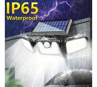 Shein Luz Solar con Sensor de Movimiento para Exteriores, Luz de Solar de 1/3 Cabezas, Foco/Reflector de 74LED/100LED, Con Función de Detección de Movimient