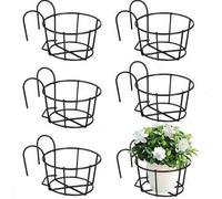 Shein Maceta colgante redonda de metal de moda, adecuada para balcón, jardín y decoración interior, se puede usar para cultivar suculentas y plantas verdes