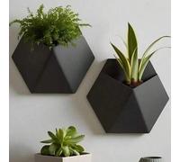 Shein Maceta de pared, maceta colgante geométrica para hierbas, organizador de almacenamiento multifuncional de pared adecuado para suministros de oficina,