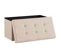 Shein Madera Nieve Banco con Almacenamiento, Banco Acolchado, Taburete, baúl con Capacidad de Carga de hasta 300 kg