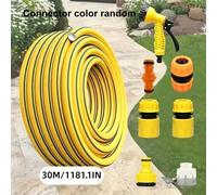 Shein Manguera de jardín universal con accesorios de boquilla rociadora de conector rápido - Manguera duradera, flexible y plegable | Manguera resistente a
