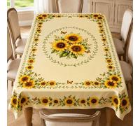 Shein Mantel con diseño de girasoles y mariposas, hecho de tela de poliéster de alta calidad, con patrón floral vintage, adecuado para uso en interiores/ext